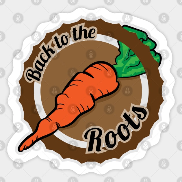 Back to the roots Sticker by beangrphx